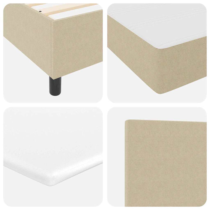 Pat cu arcuri cu headboard Gri deschis și alb. 200 x 200 cm - WALTI WALTI