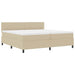 Pat cu arcuri cu headboard Gri deschis și alb. 200 x 200 cm - WALTI WALTI
