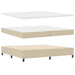 Pat cu arcuri cu headboard Gri deschis și alb. 200 x 200 cm - WALTI WALTI