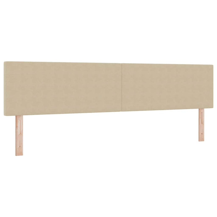 Pat cu arcuri cu headboard Gri deschis și alb. 200 x 200 cm - WALTI WALTI