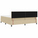 Pat cu arcuri cu headboard Gri deschis și alb. 200 x 200 cm - WALTI WALTI