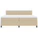 Pat cu arcuri cu headboard Gri deschis și alb. 200 x 200 cm - WALTI WALTI