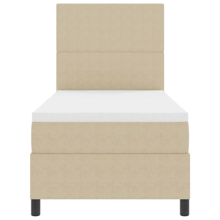 Pat cu arcuri cu headboard Gri deschis și alb. 80 x 200 cm - WALTI WALTI