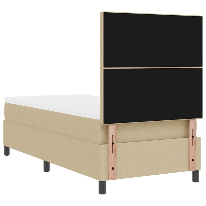 Pat cu arcuri cu headboard Gri deschis și alb. 100 x 200 cm - WALTI WALTI