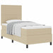 Pat cu arcuri cu headboard Gri deschis și alb. 100 x 200 cm - WALTI WALTI