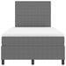 Pat cu arcuri cu headboard Gri deschis și alb. 120 x 190 cm - WALTI WALTI
