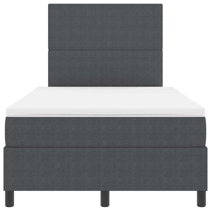 Pat cu arcuri cu headboard Gri închis și alb 120 x 190 cm - WALTI WALTI