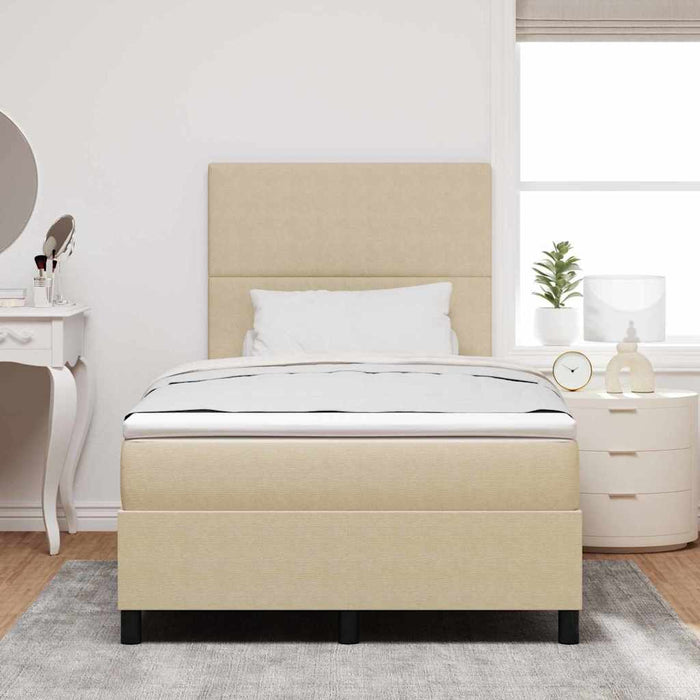 Pat cu arcuri cu headboard Gri deschis și alb. 120 x 190 cm - WALTI WALTI