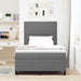 Pat cu arcuri cu headboard Gri deschis și alb. 120 x 200 cm - WALTI WALTI