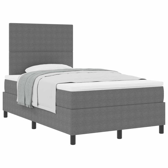 Pat cu arcuri cu headboard Gri deschis și alb. 120 x 200 cm - WALTI WALTI