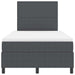 Pat cu arcuri cu headboard Gri închis și alb 120 x 200 cm - WALTI WALTI