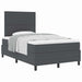 Pat cu arcuri cu headboard Gri închis și alb 120 x 200 cm - WALTI WALTI