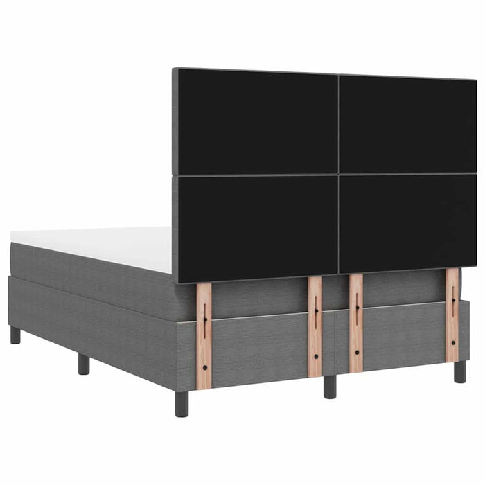 Pat cu arcuri cu headboard Gri deschis și alb. 160 x 200 cm WALTI