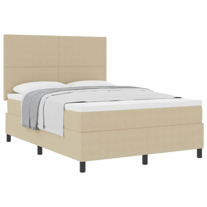 Pat cu arcuri cu headboard Gri deschis și alb. 160 x 200 cm WALTI