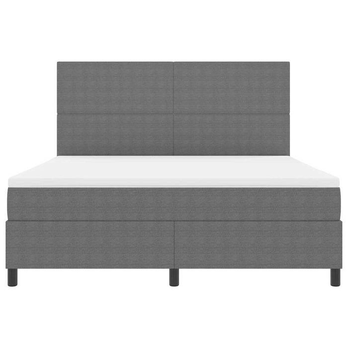 Pat cu arcuri cu headboard Gri deschis și alb. 180 x 200 cm WALTI