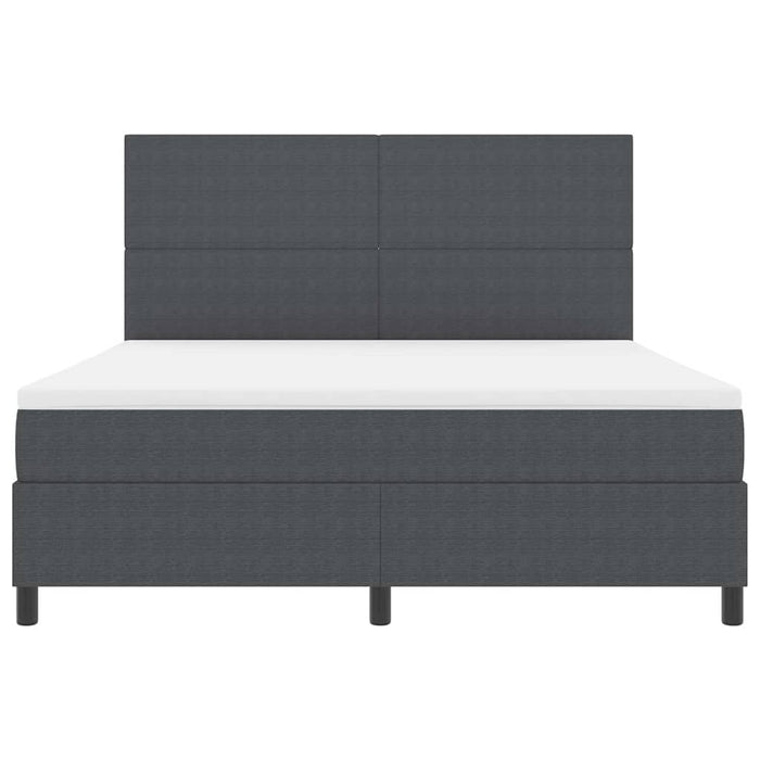 Pat cu arcuri cu headboard Gri închis și alb 180 x 200 cm WALTI