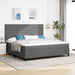 Pat cu arcuri cu headboard Gri deschis și alb. 200 x 200 cm - WALTI WALTI