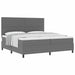Pat cu arcuri cu headboard Gri deschis și alb. 200 x 200 cm - WALTI WALTI