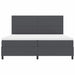 Pat cu arcuri cu headboard Gri închis și alb 200 x 200 cm - WALTI WALTI