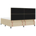 Pat cu arcuri cu headboard Gri deschis și alb. 200 x 200 cm - WALTI WALTI