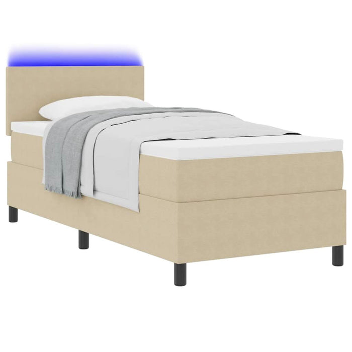 Pat cu arcuri Manual Gri deschis și alb. 203 x 80 x 88 cm - WALTI WALTI