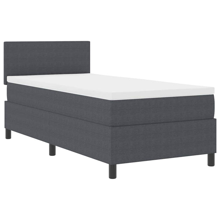 Pat cu arc LED cu headboard Gri închis și alb 90 x 190 cm WALTI