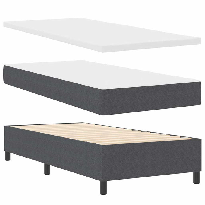 Pat cu arc LED cu headboard Gri închis și alb 90 x 190 cm WALTI