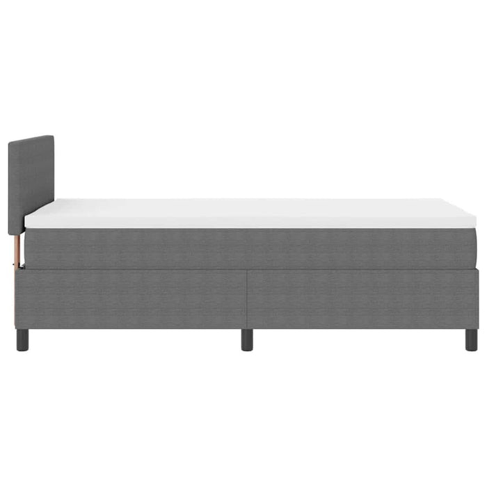 Pat cu arc LED cu headboard Gri deschis și alb. 100 x 200 cm WALTI