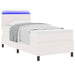 Pat cu arc LED Crema și Alb 100 x 200 cm Țesătură din corduroy - WALTI WALTI