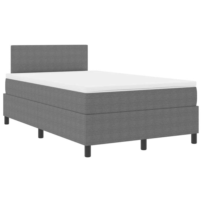 Pat cu arc LED cu headboard Gri deschis și alb. 120 x 190 cm WALTI