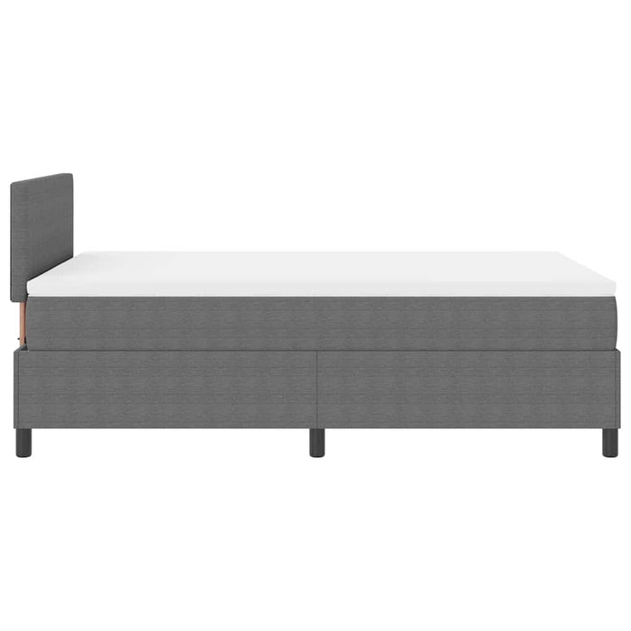 Pat cu arc LED cu headboard Gri deschis și alb. 120 x 190 cm WALTI