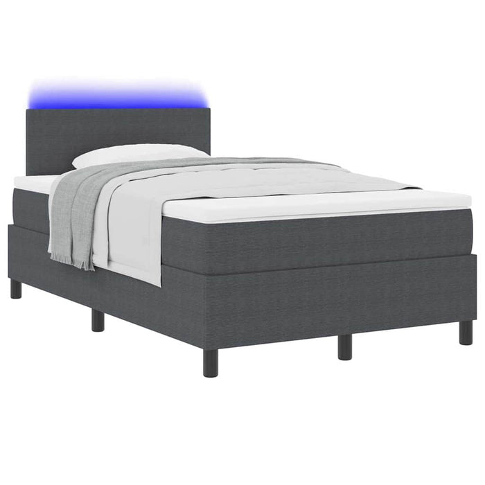 Pat cu arc LED cu headboard Gri închis și alb 120 x 190 cm WALTI