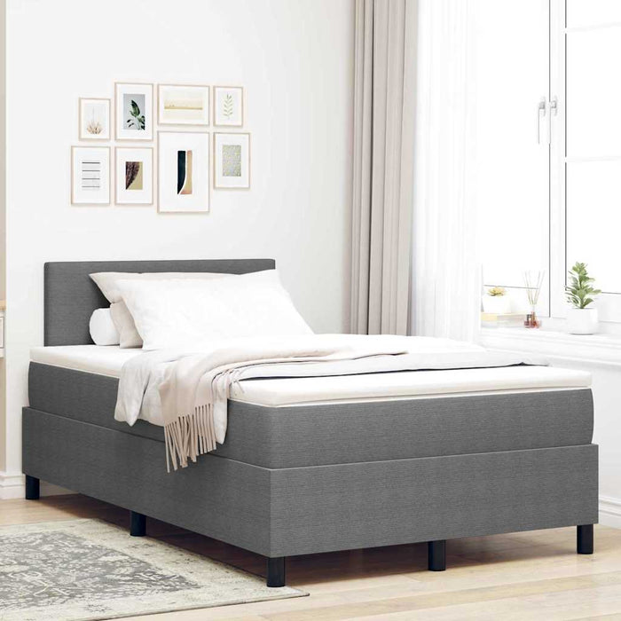 Pat cu arc LED cu headboard Gri deschis și alb. 120 x 200 cm WALTI