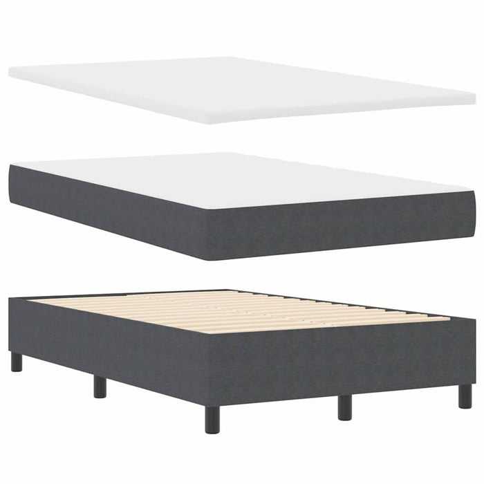 Pat cu arc LED cu headboard Gri închis și alb 120 x 200 cm WALTI