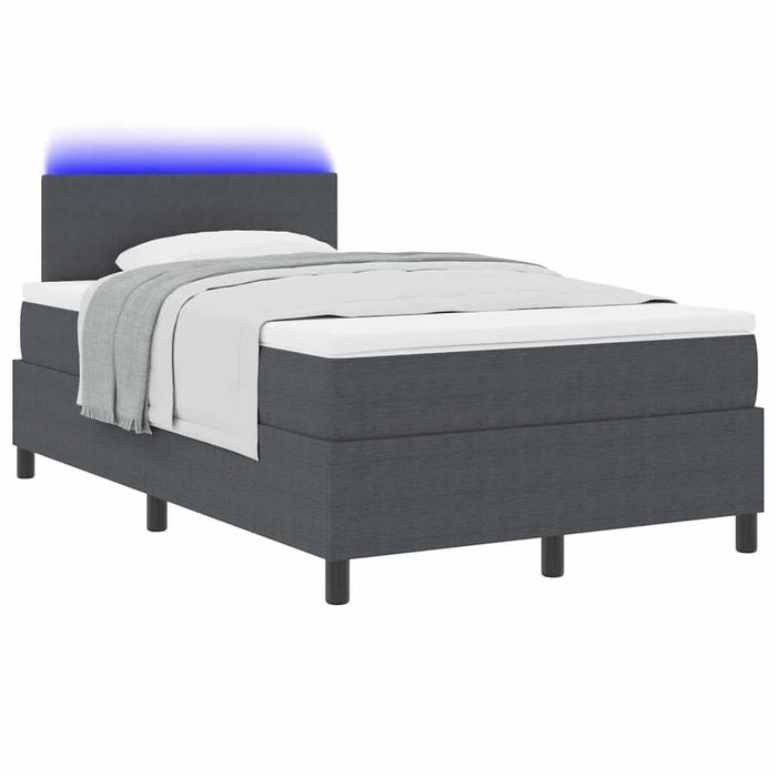 Pat cu arc LED cu headboard Gri închis și alb 120 x 200 cm WALTI