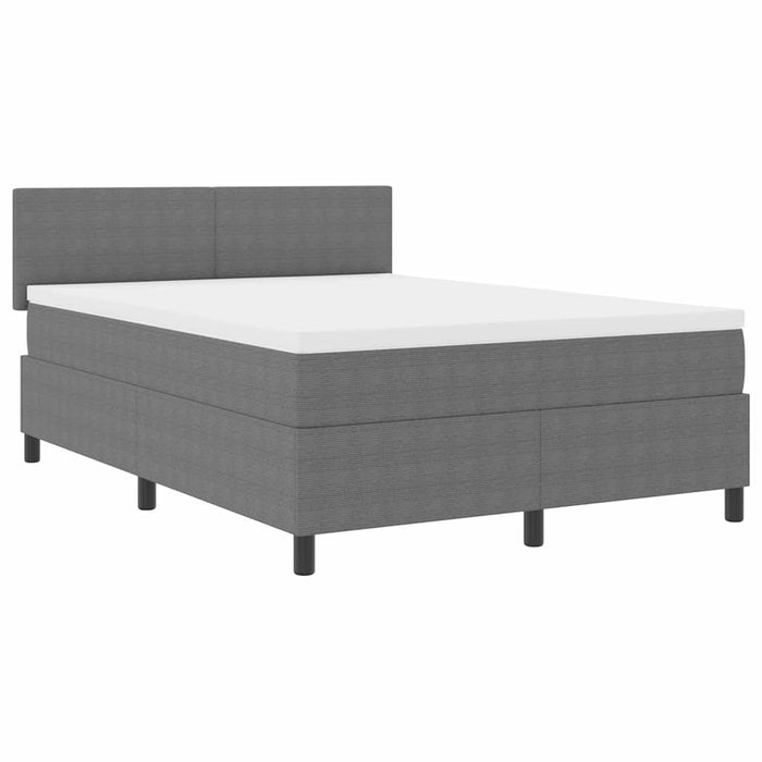 Pat cu arc LED cu headboard Gri deschis și alb. 140 x 190 cm - WALTI WALTI