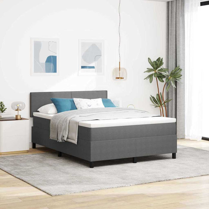 Pat cu arc LED cu headboard Gri deschis și alb. 140 x 200 cm - WALTI WALTI