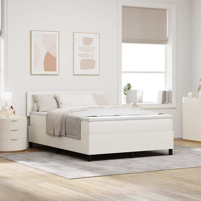 Pat cu arc LED Crema și Alb 160 x 200 cm Țesătură din corduroy WALTI