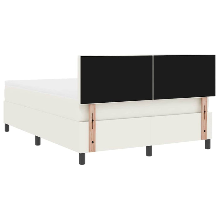 Pat cu arc LED Crema și Alb 160 x 200 cm Țesătură din corduroy WALTI