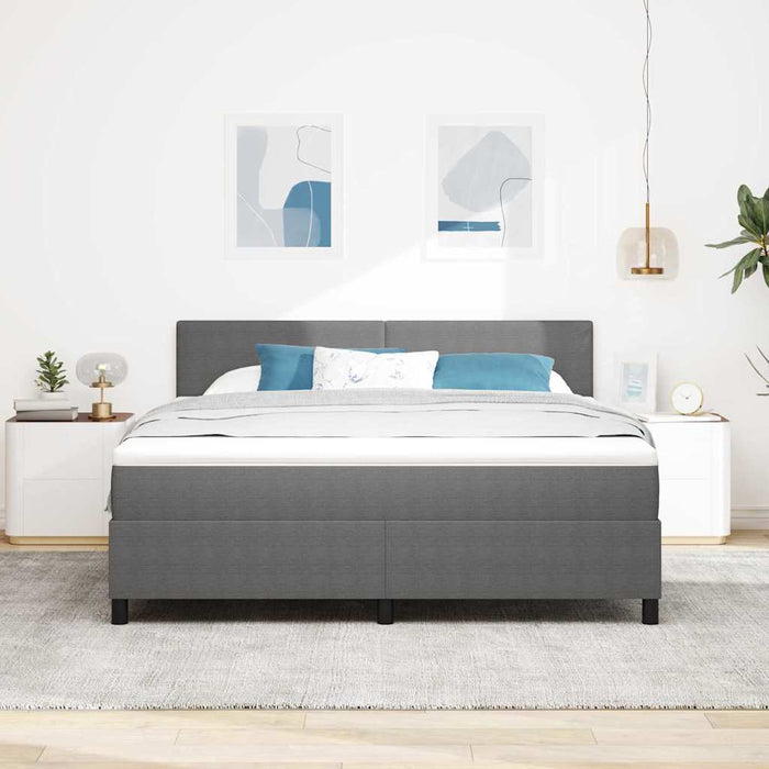 Pat cu arc LED cu headboard Gri deschis și alb. 180 x 200 cm WALTI
