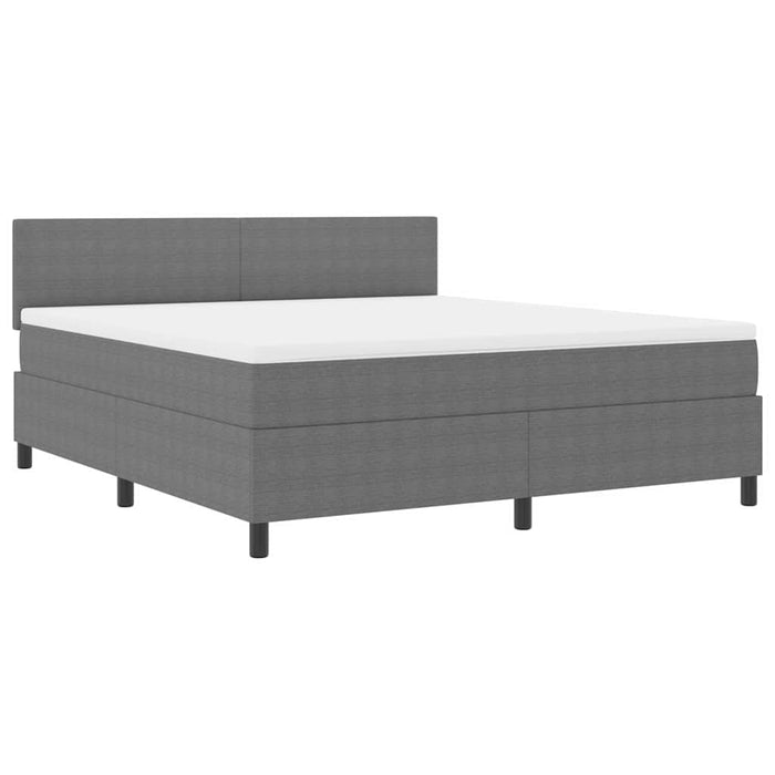 Pat cu arc LED cu headboard Gri deschis și alb. 180 x 200 cm WALTI