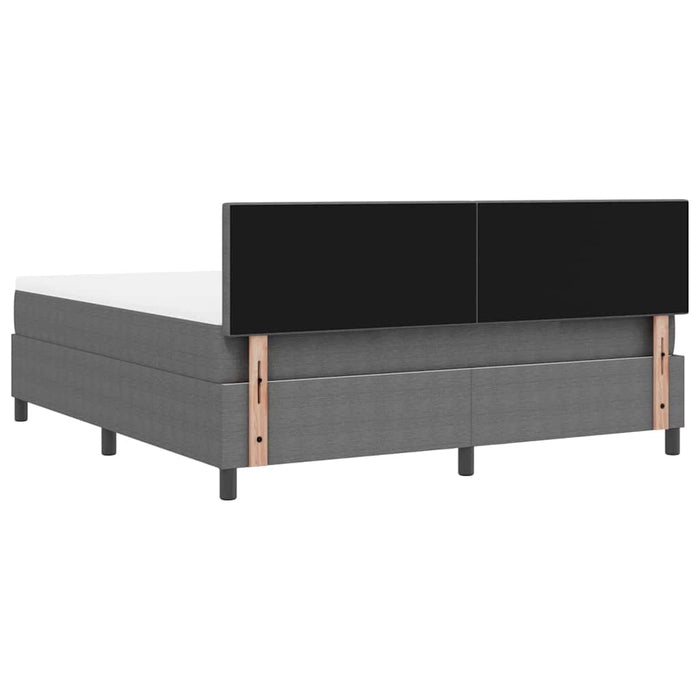 Pat cu arc LED cu headboard Gri deschis și alb. 180 x 200 cm WALTI