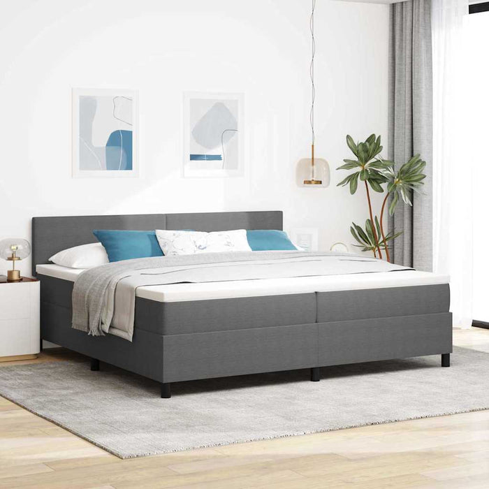 Pat cu arc LED cu headboard Gri deschis și alb. 200 x 200 cm - WALTI WALTI