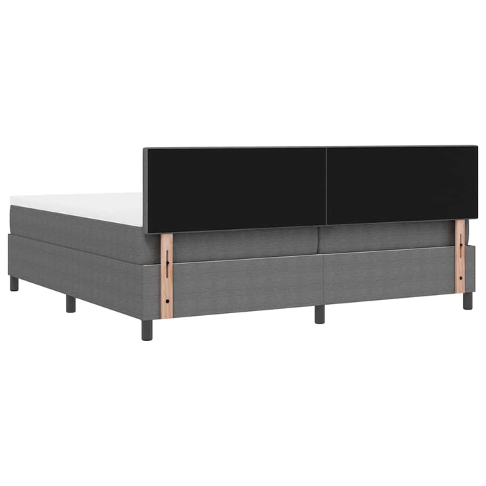 Pat cu arc LED cu headboard Gri deschis și alb. 200 x 200 cm - WALTI WALTI