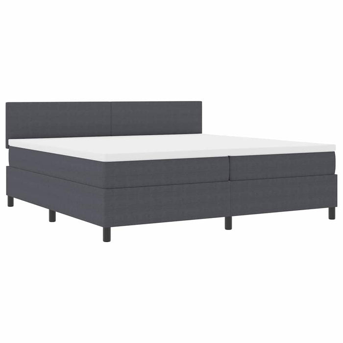 Pat cu arc LED cu headboard Gri închis și alb 200 x 200 cm - WALTI WALTI