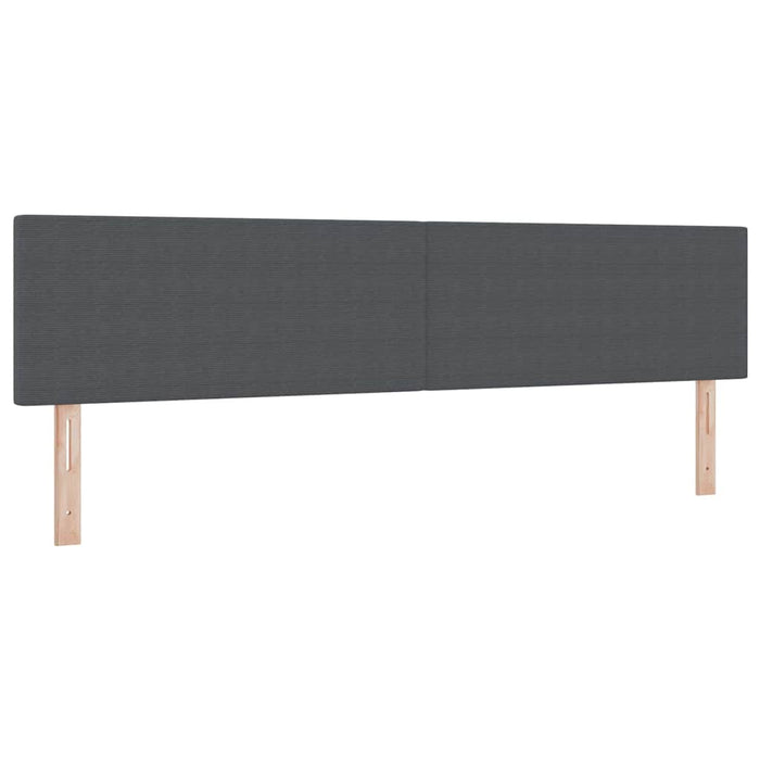 Pat cu arc LED cu headboard Gri închis și alb 200 x 200 cm - WALTI WALTI