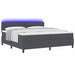 Pat cu arc LED cu headboard Gri închis și alb 200 x 200 cm - WALTI WALTI