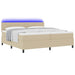 Pat cu arc LED cu headboard Gri deschis și alb. 200 x 200 cm - WALTI WALTI