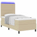 Pat cu arc LED cu headboard Gri deschis și alb. 80 x 200 cm - WALTI WALTI