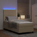 Pat cu arc LED cu headboard Gri deschis și alb. 100 x 200 cm - WALTI WALTI